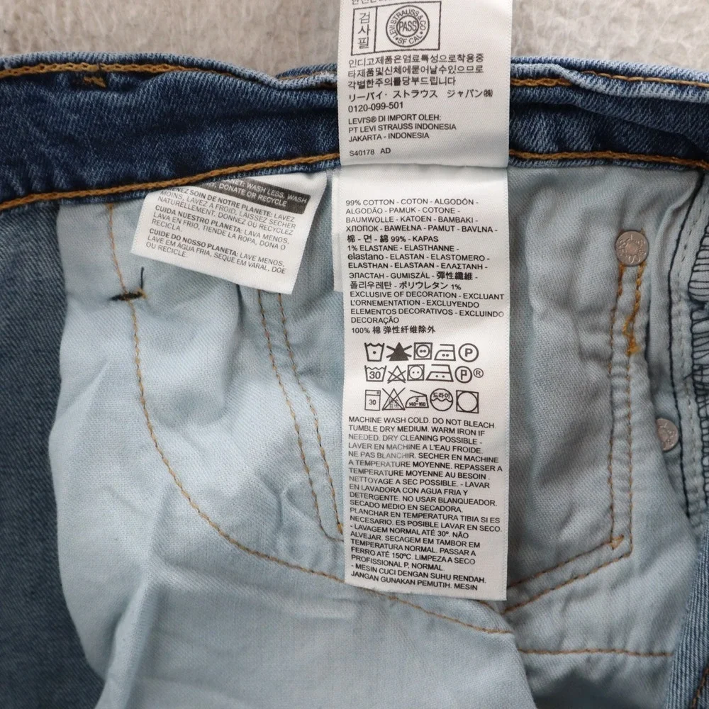Levi's 505 Jeans Men 38x30 Blue Straight Leg Med Wash Regular Fit Denim American